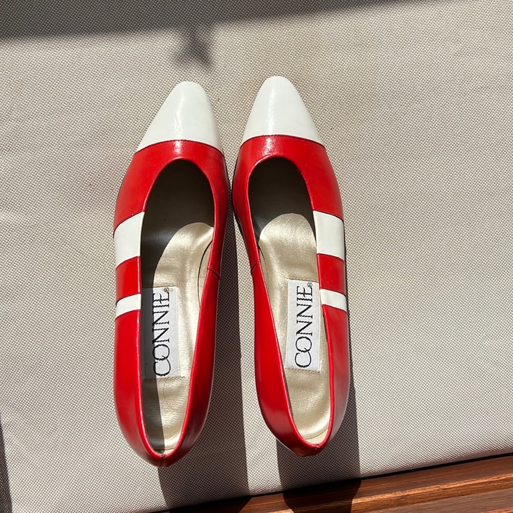 Connie shoes red and white size 8